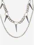Heart Chain Spike Necklace, , alternate