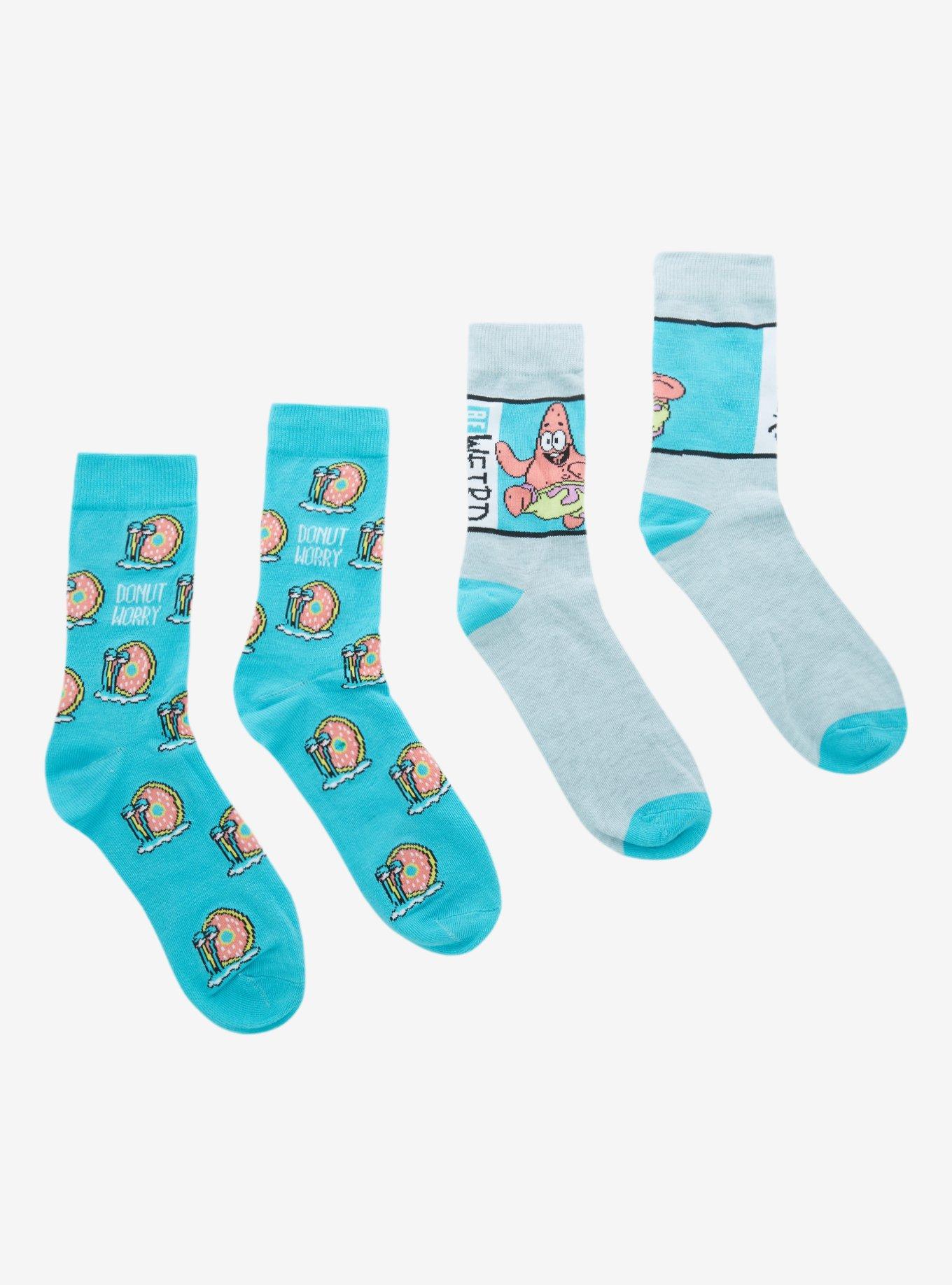 SpongeBob SquarePants Be Weird Crew Socks 2 Pair, , alternate