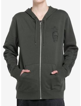 Thorn & Fable Forest Green Skeleton Fairy Girls Hoodie, , hi-res