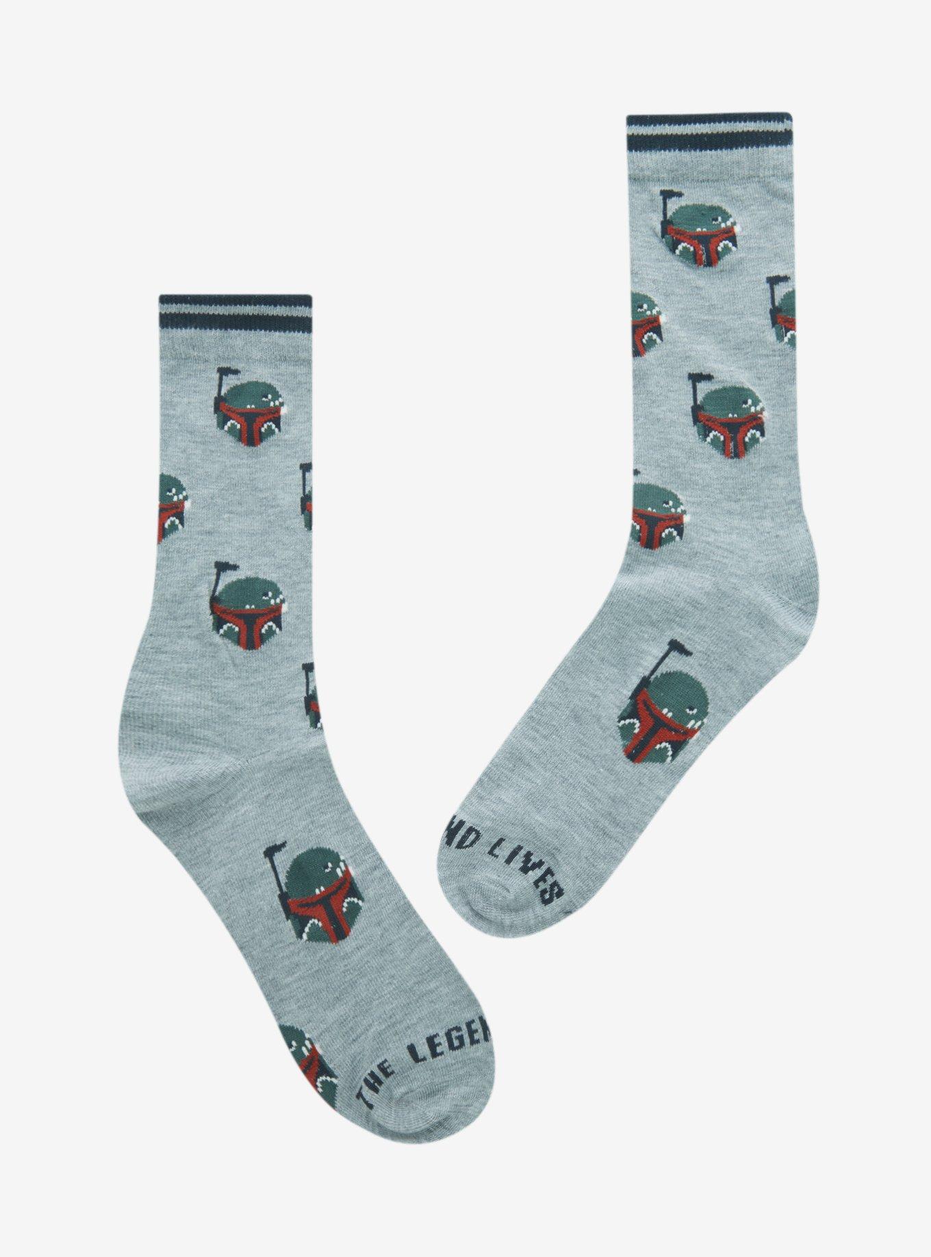 Star Wars Boba Fett Crew Socks, , hi-res