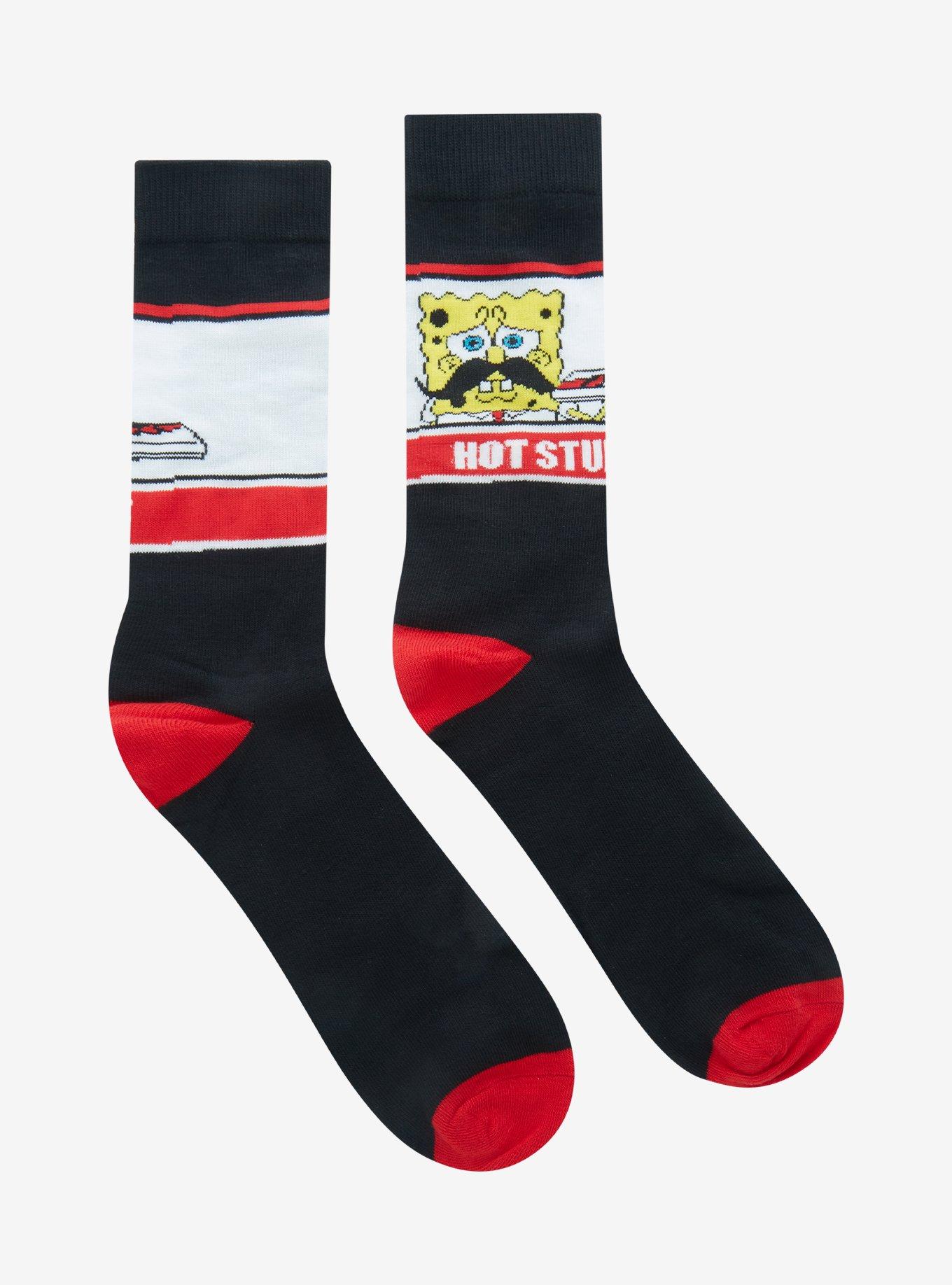 SpongeBob SquarePants Hot Stuff Crew Socks, , alternate