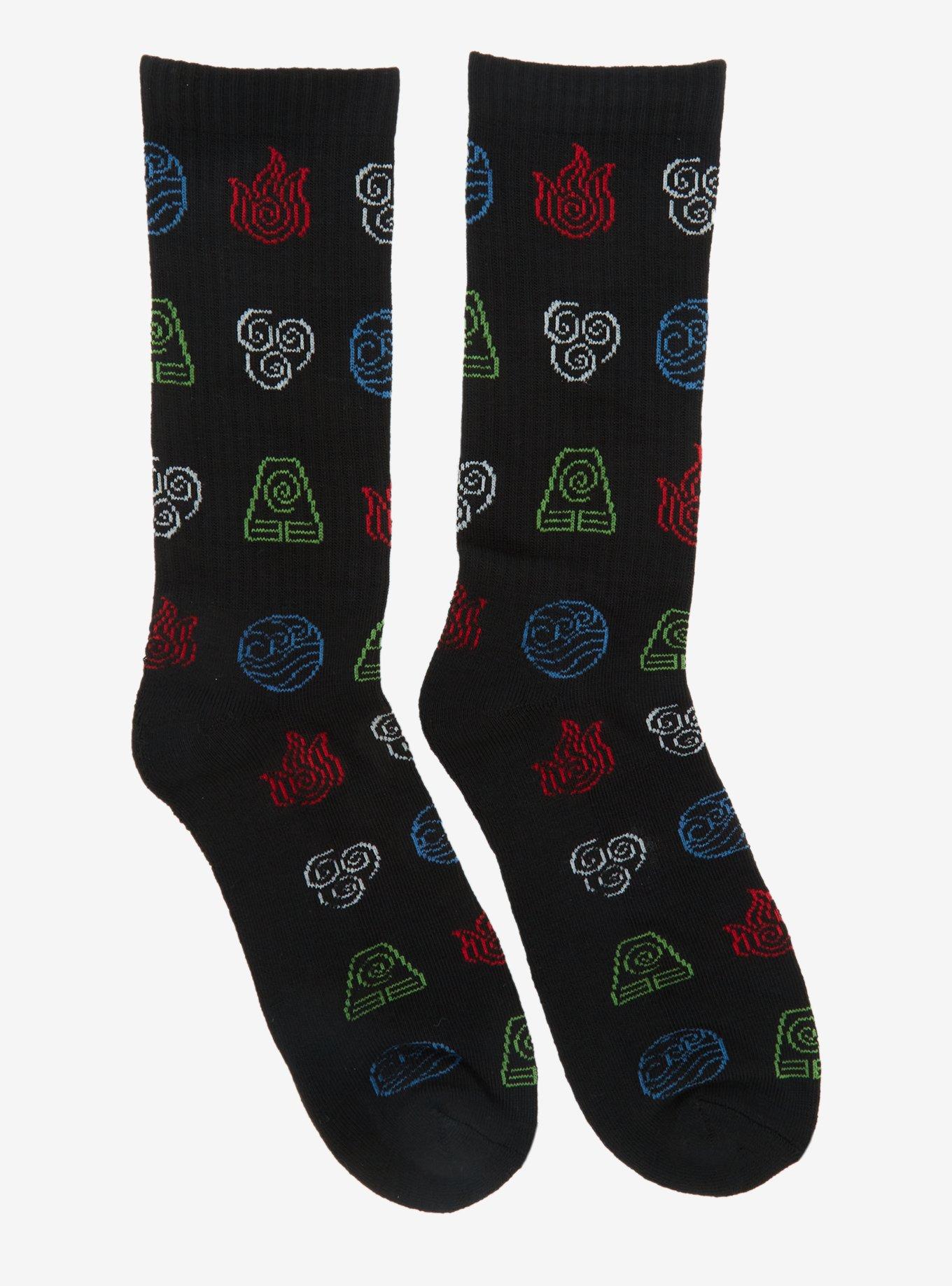 Avatar: The Last Airbender Elements Crew Socks, , alternate