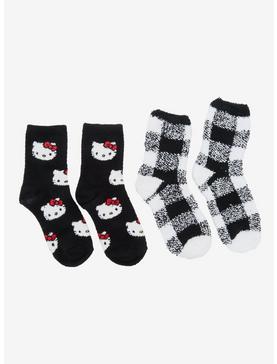 Hello Kitty Gingham Fuzzy Socks 2 Pair, , hi-res