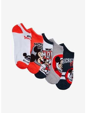 Plus Size Disney Mickey Mouse Club No-Show Socks 5 Pair, , hi-res