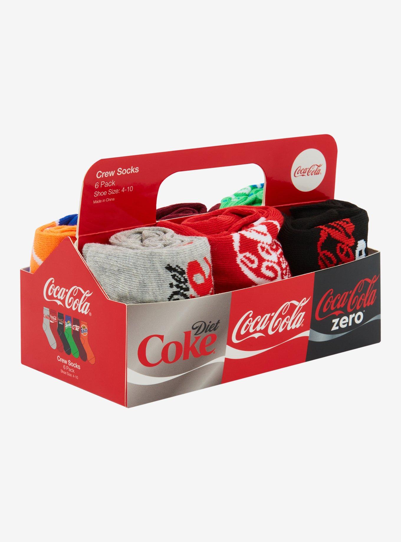 Coca-Cola Soda Box Crew Socks 6 Pair, , alternate