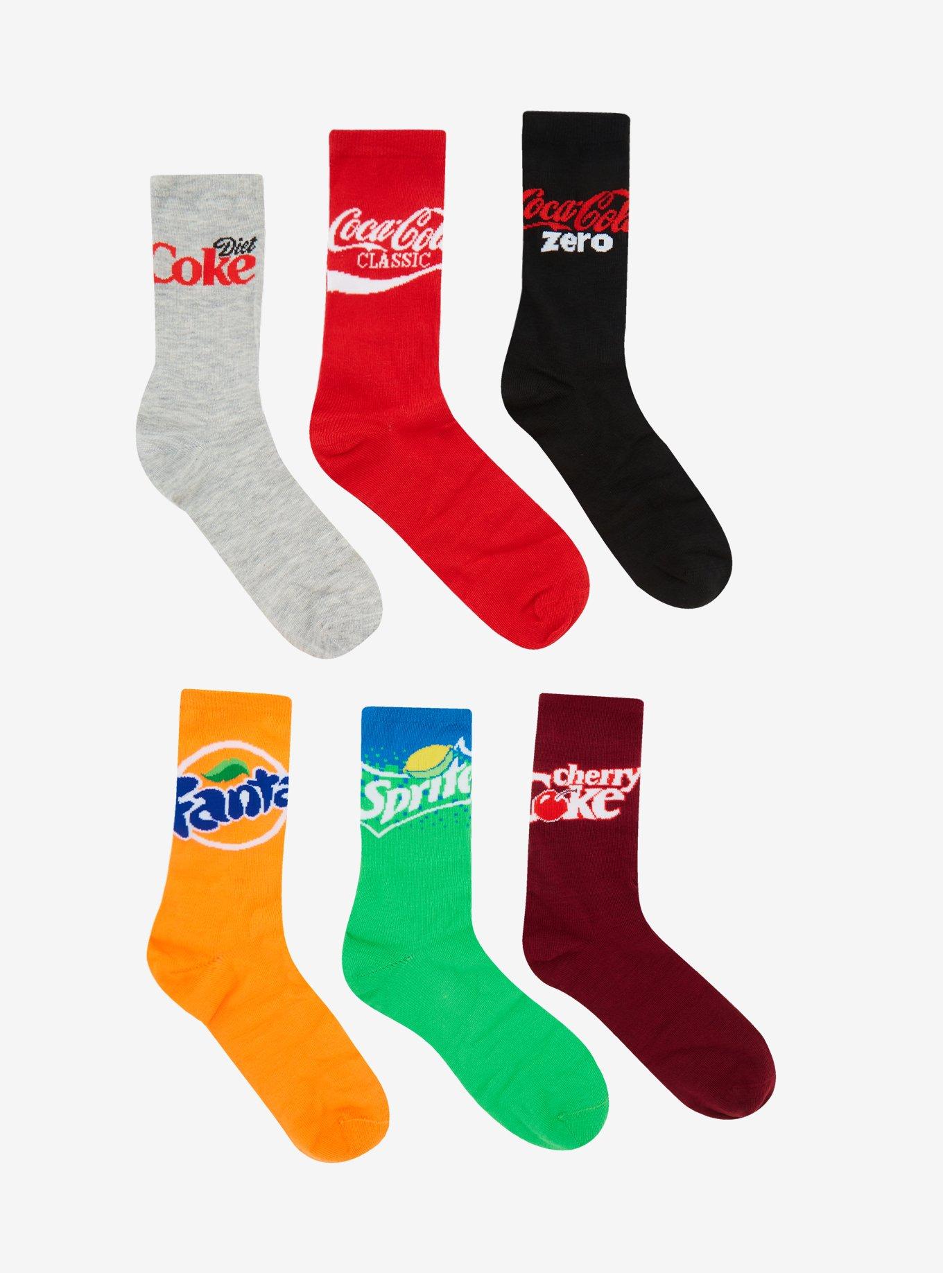 Coca-Cola Soda Box Crew Socks 6 Pair, , alternate