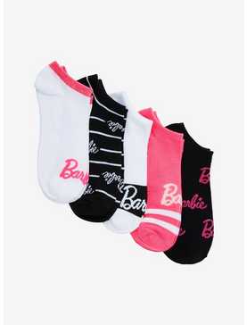 Barbie Logo No-Show Socks 5 Pair, , hi-res