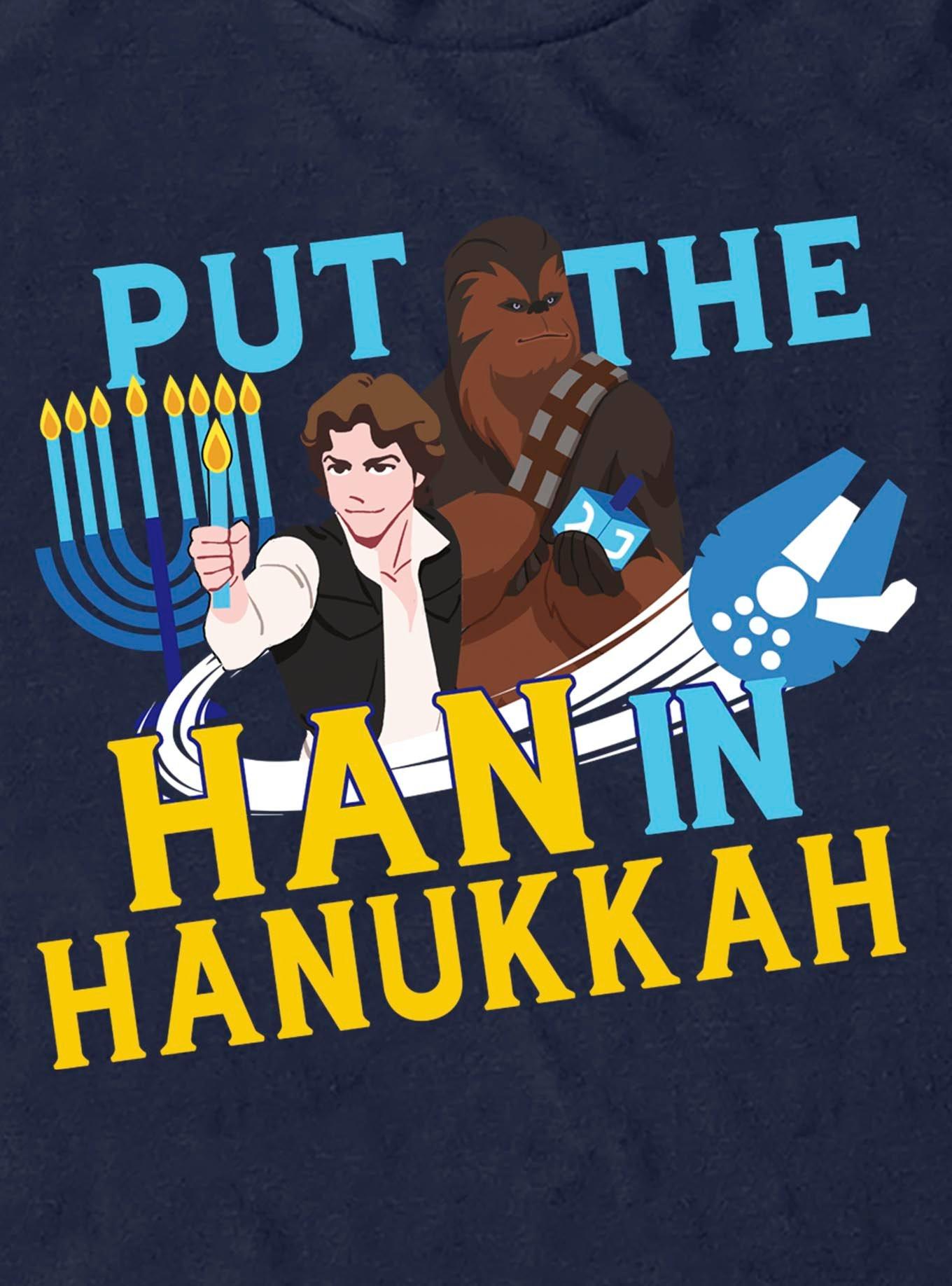 Star Wars Han In Hanukkah T-Shirt, NAVY, alternate