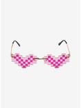 Pink Digital Hearts Sunglasses, , alternate