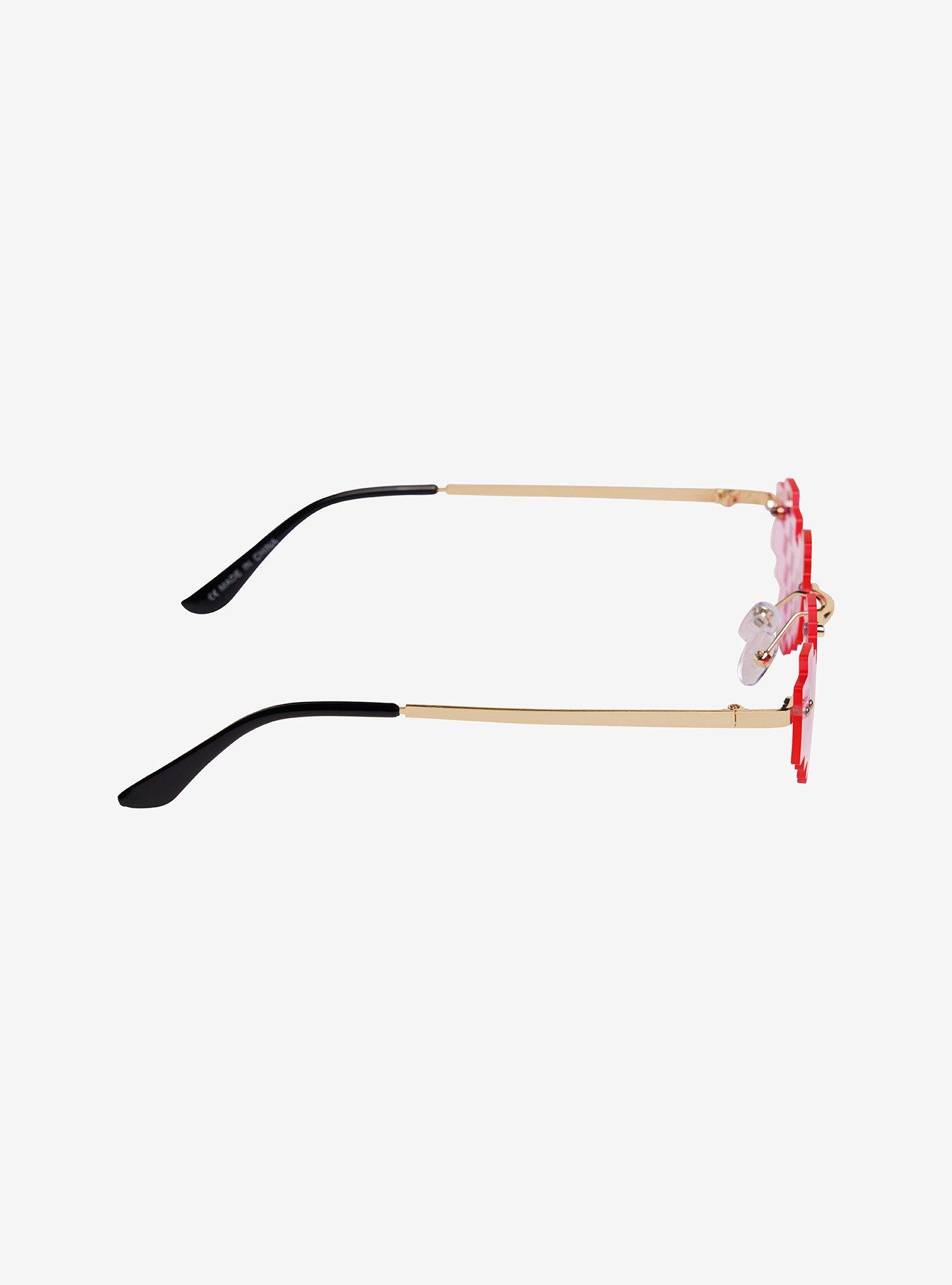 Pink Digital Hearts Sunglasses, , alternate