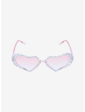 Pink Bling Heart Sunglasses, , hi-res