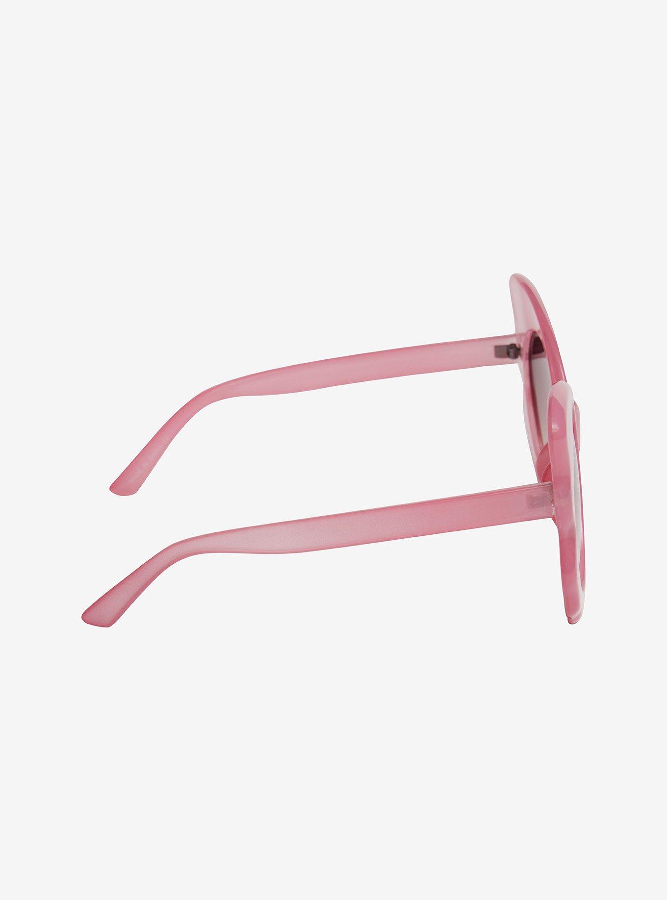 Pink Butterfly Oversized Sunglasses, , alternate