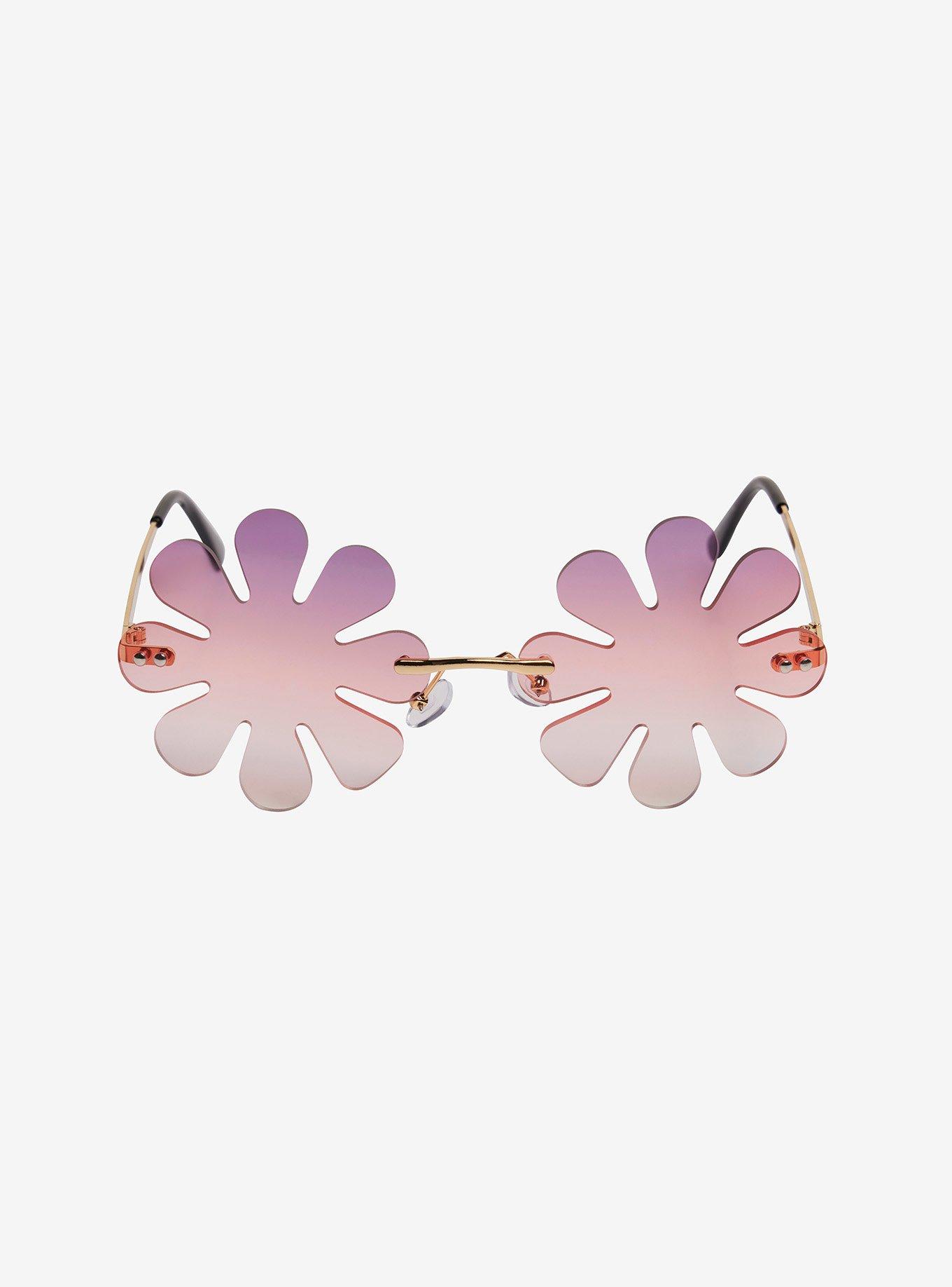 Pink & Purple Gradient Flower Sunglasses, , alternate