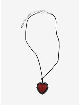 Social Collision Heart Barbed Wire Necklace, , hi-res