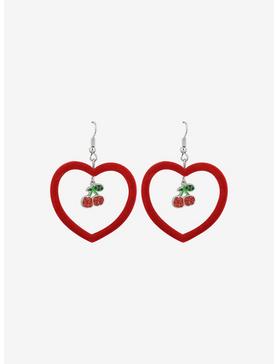 Sweet Society Heart Cherry Drop Earrings, , hi-res