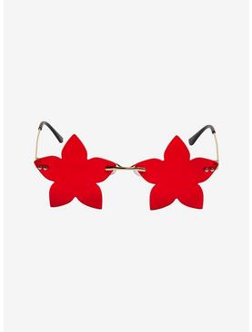 Red Flowers & Hearts Sunglasses, , hi-res
