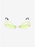 Green Butterfly Wing Sunglasses, , alternate
