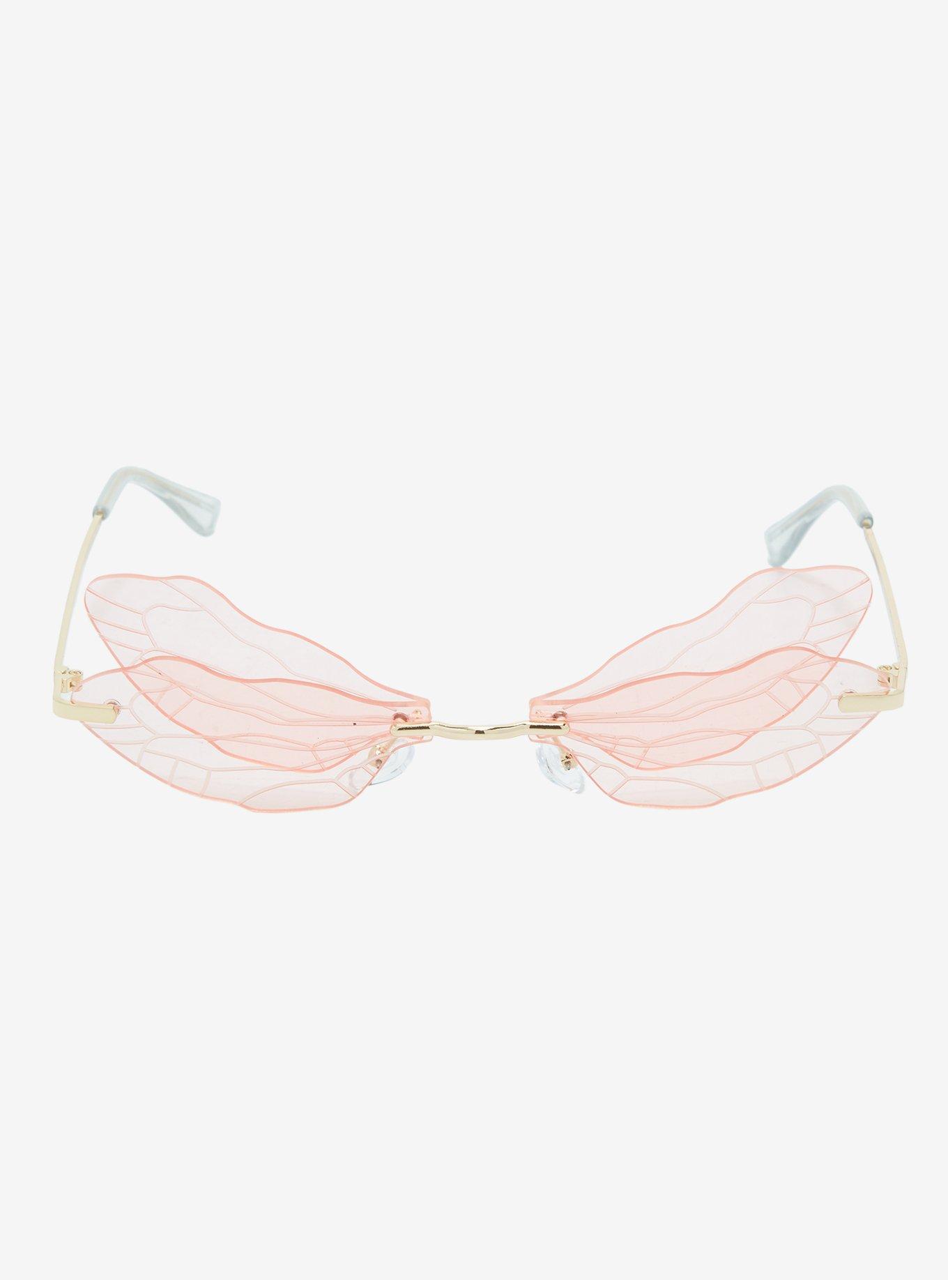 Orange Butterfly Wing Sunglasses, , hi-res