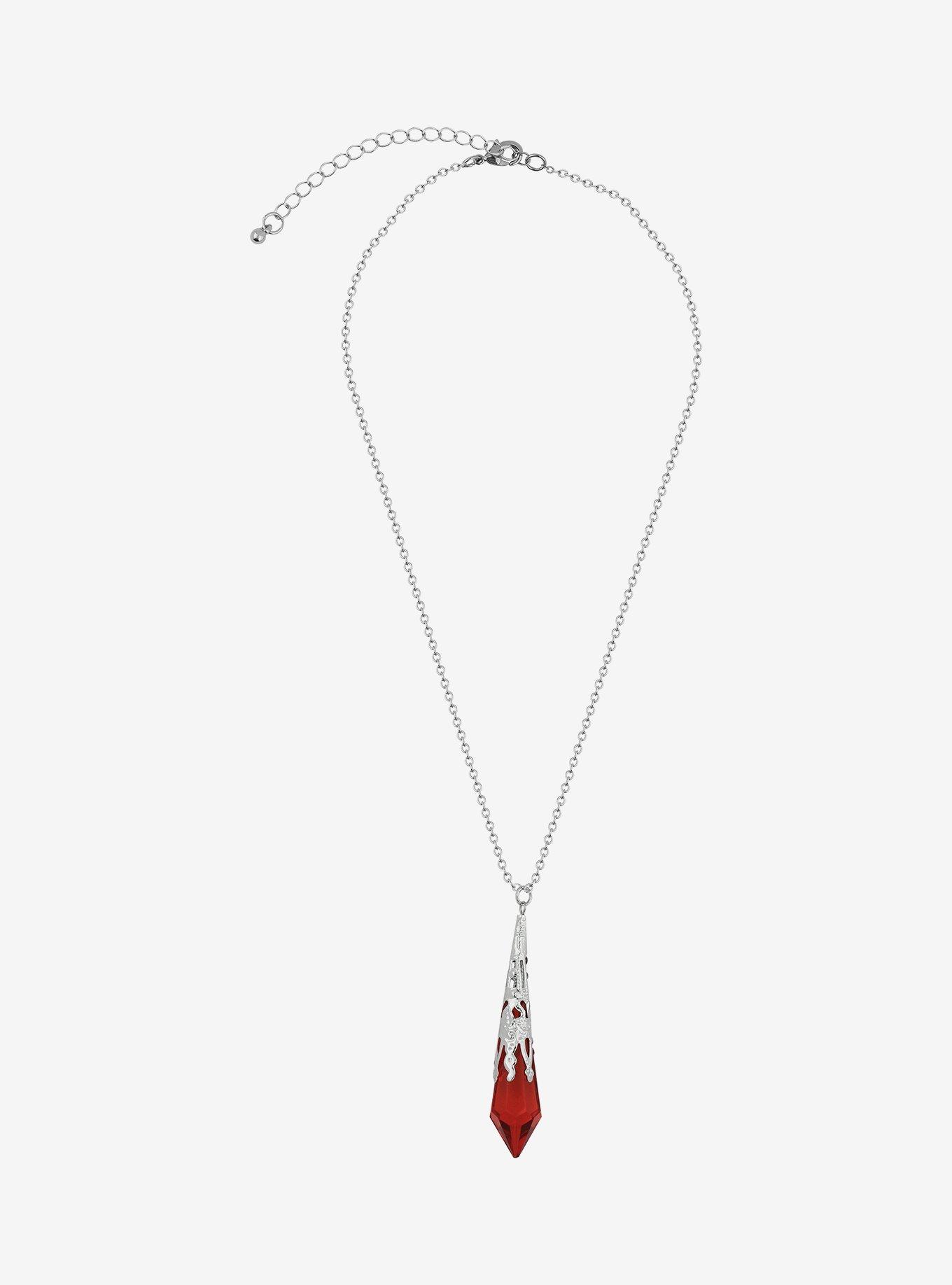 Red Crystal Necklace, , alternate