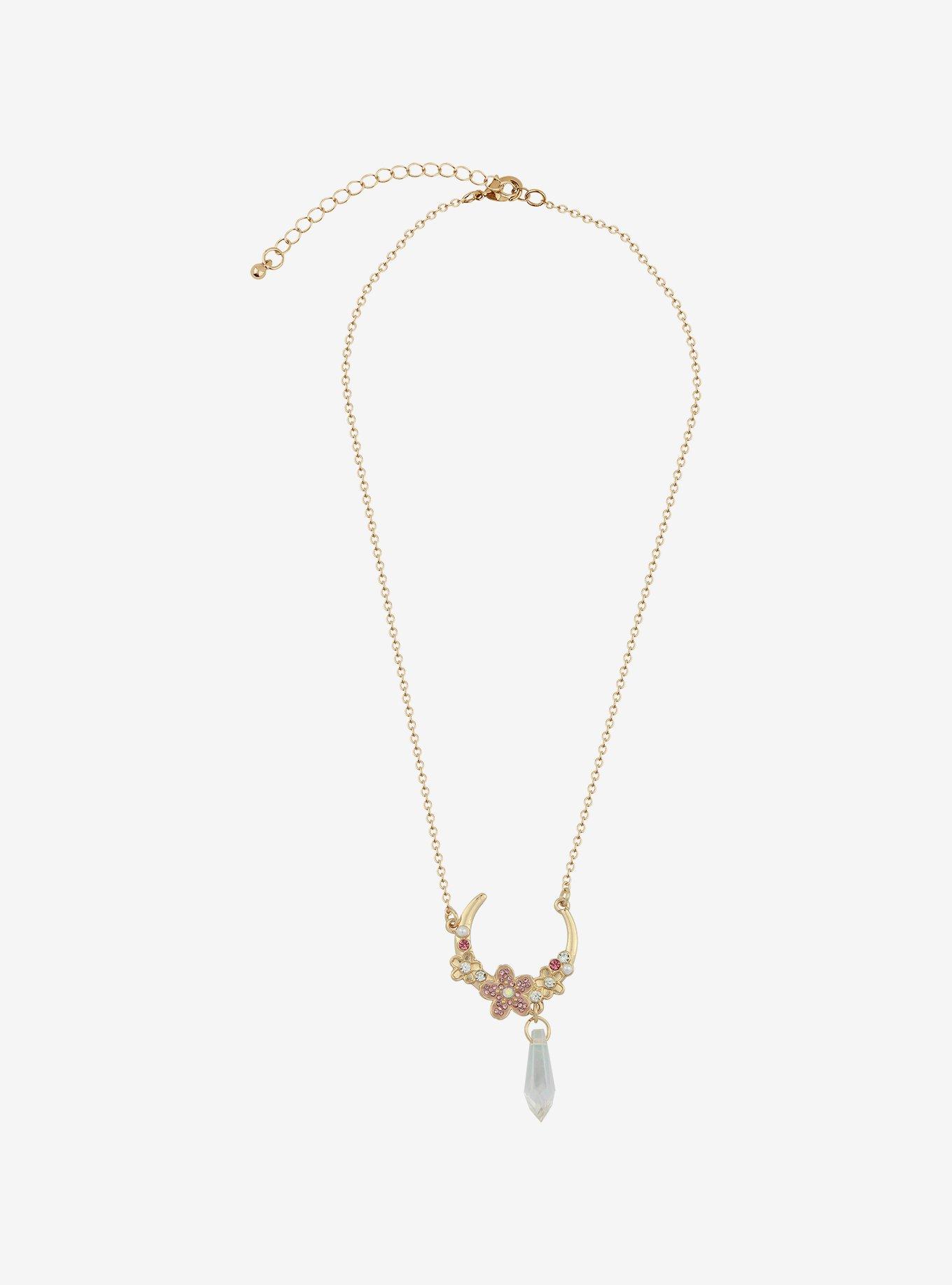 Sakura Moon Crystal Necklace, , alternate