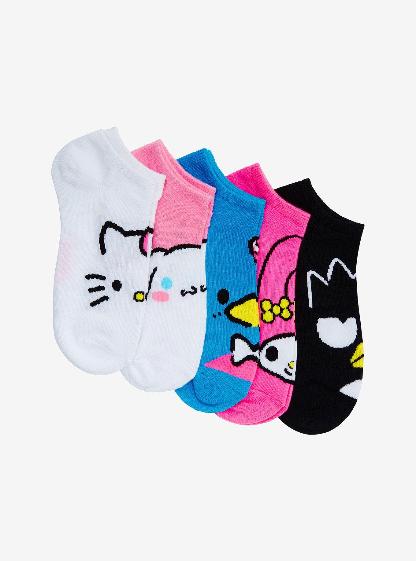 Hello Kitty And Friends Face No-Show Socks 5 Pair, , alternate