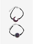 Dark Anodized Sun & Moon Best Friend Bracelet Set, , alternate