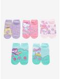Hello Kitty And Friends Spring Floral No-Show Socks 5 Pair, , alternate