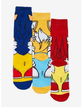 Sonic The Hedgehog Characters Crew Socks 3 Pair, , hi-res