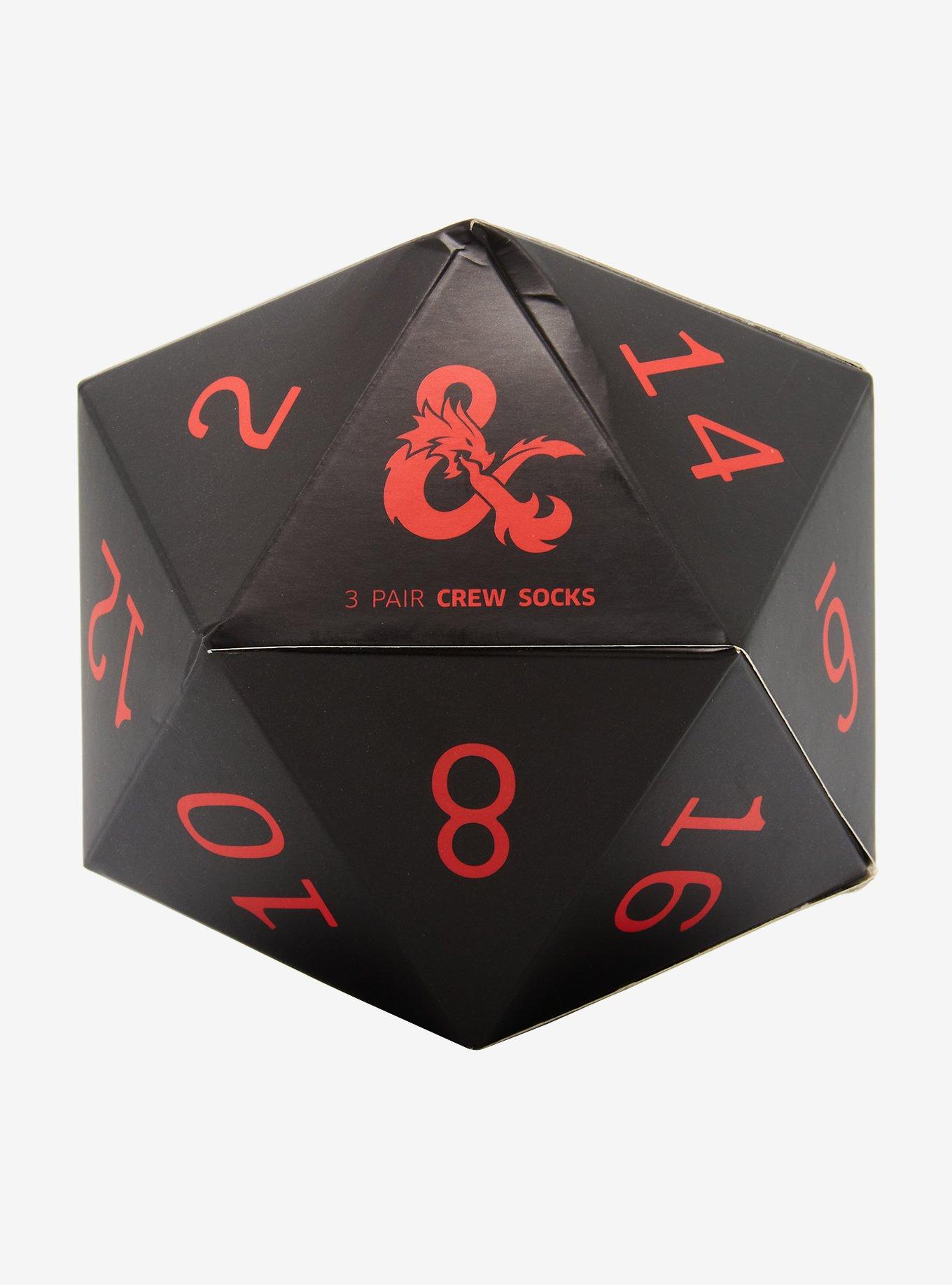 Dungeons & Dragons Logo Crew Socks 3 Pair, , hi-res