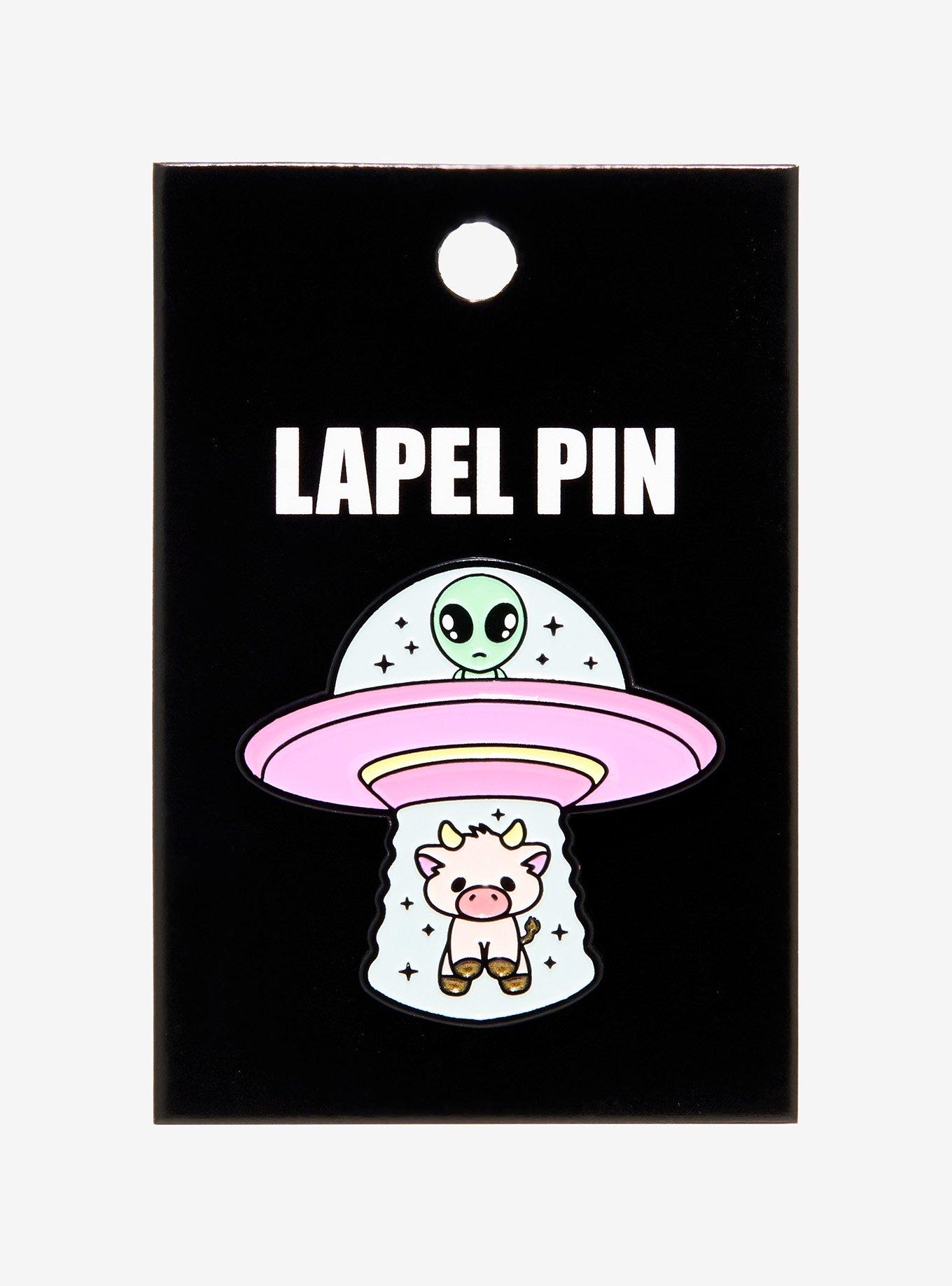 Alien Cow Enamel Pin, , alternate