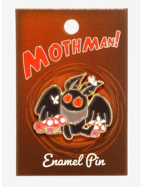 Mothman With Mushrooms Enamel Pin, , hi-res