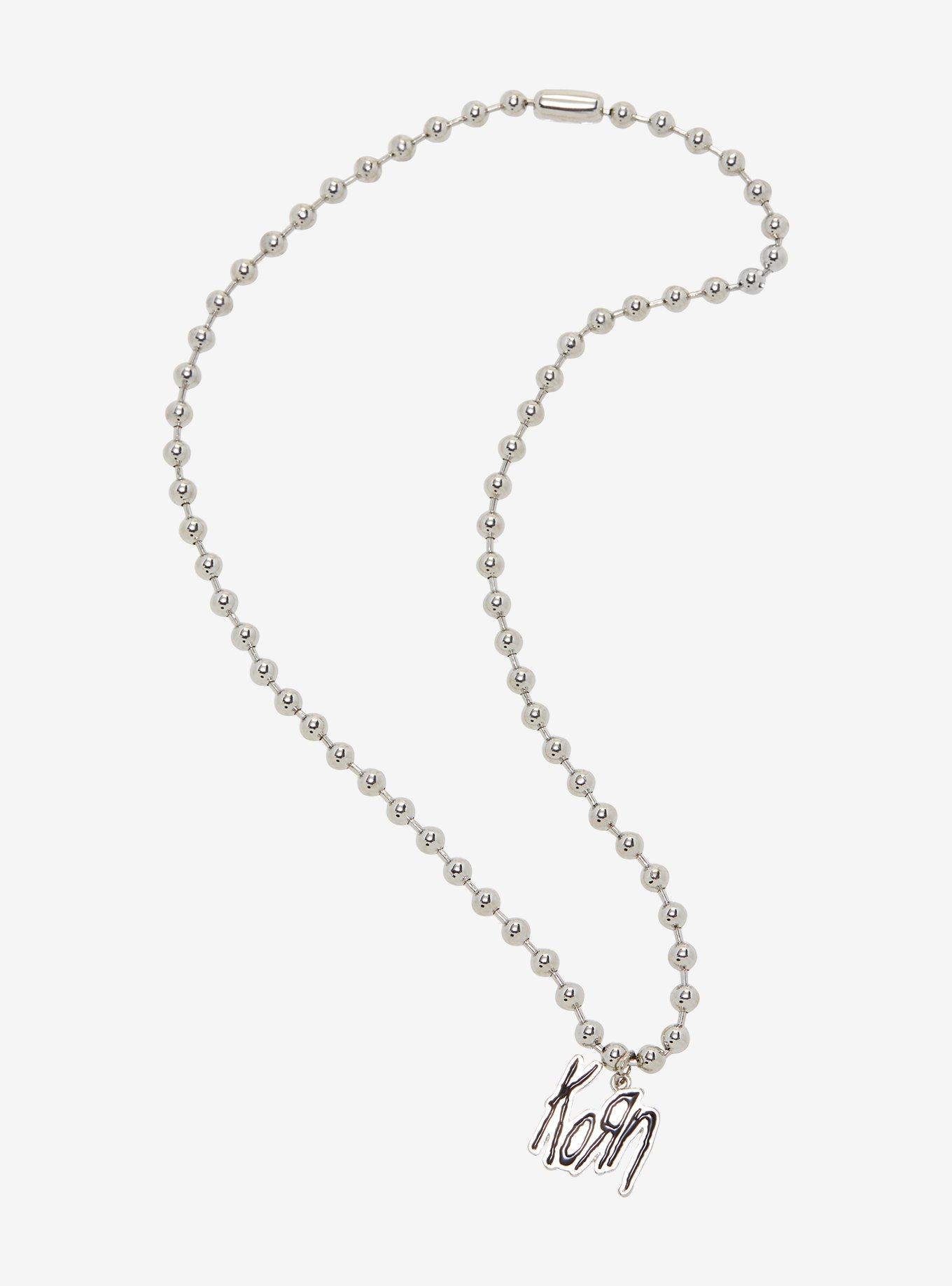 Korn Ball Chain Pendant Necklace, , alternate