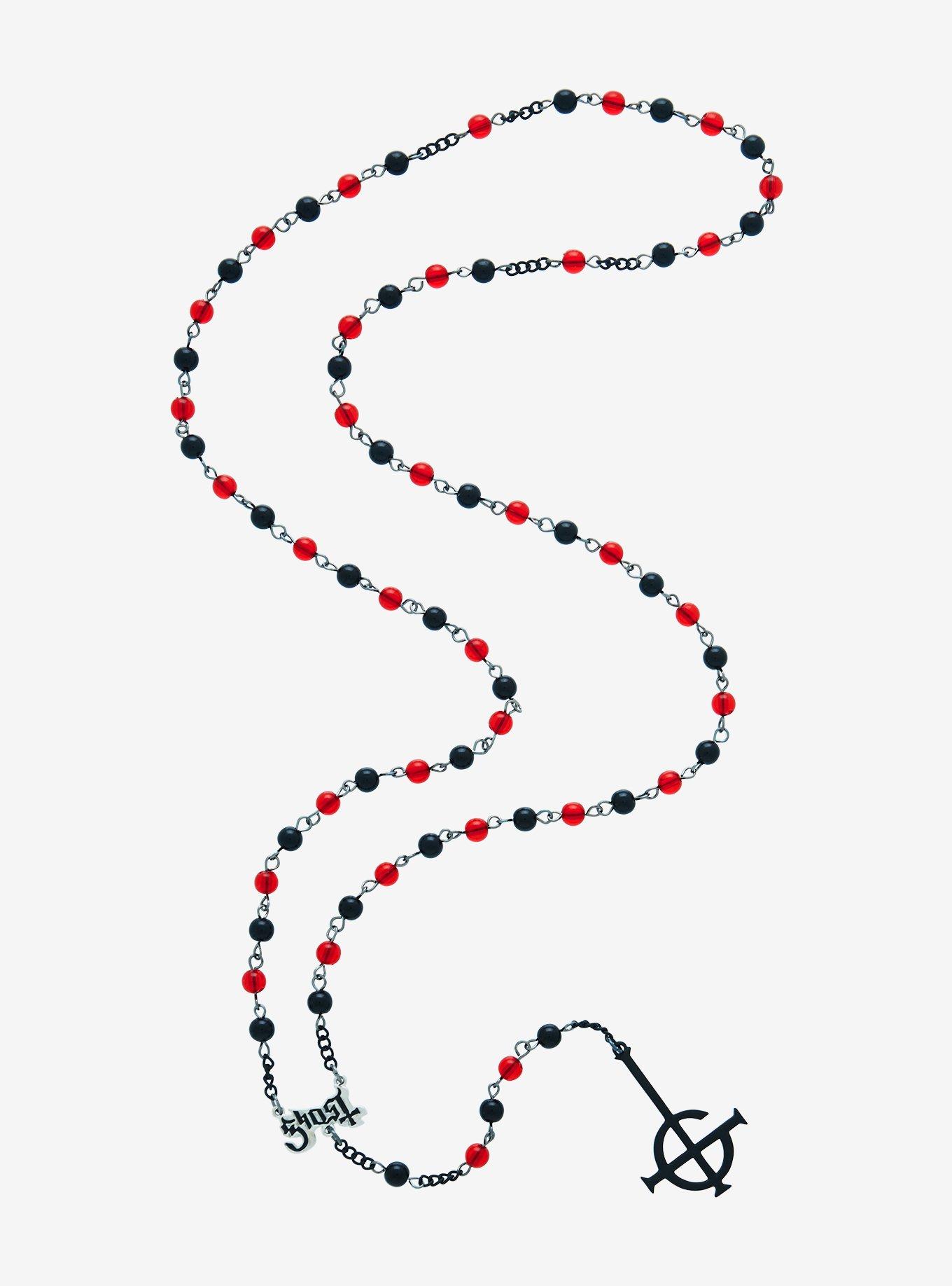 Ghost Grucifix Rosary Necklace, , alternate