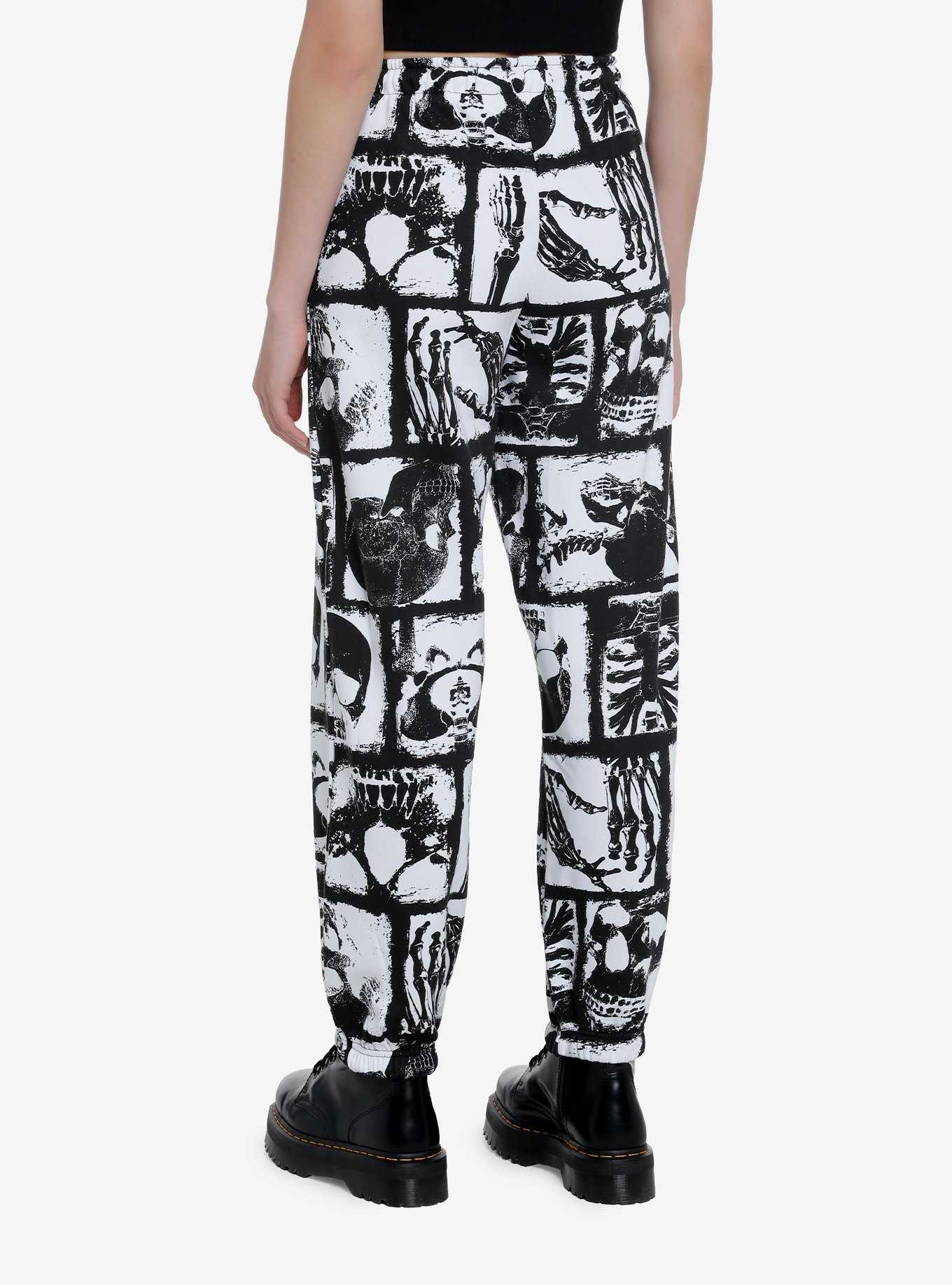 Social Collision Skeleton Grid Girls Sweatpants, , hi-res