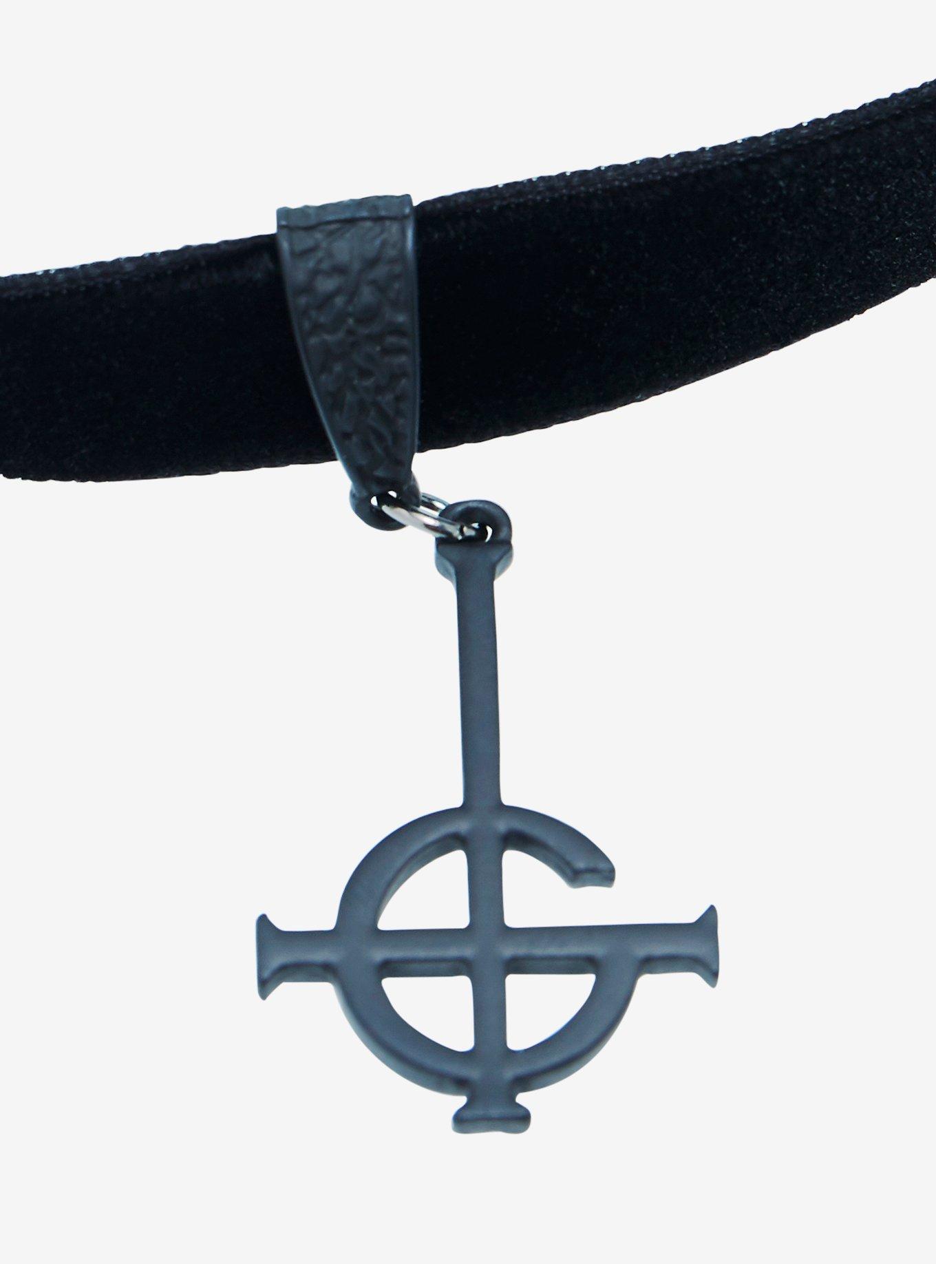 Ghost Grucifix Logo Choker, , alternate