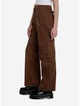 Social Collision Brown Wide Leg Suspender Pants, BROWN, alternate