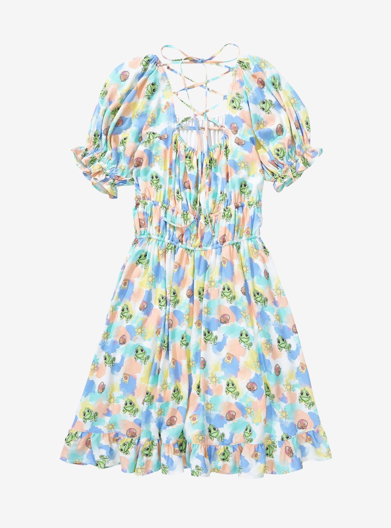 Disney Tangled Watercolor Icons Smock Dress - BoxLunch Exclusive