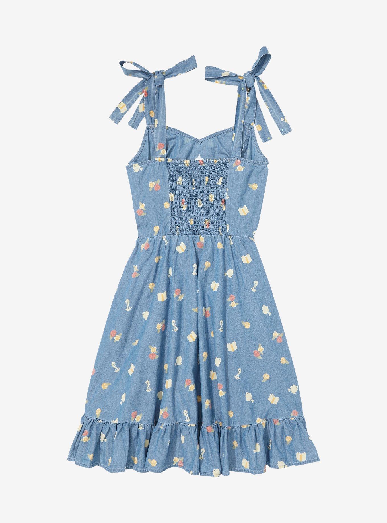 Disney Beauty and the Beast Icons Tank Dress - BoxLunch Exclusive, DENIM, alternate