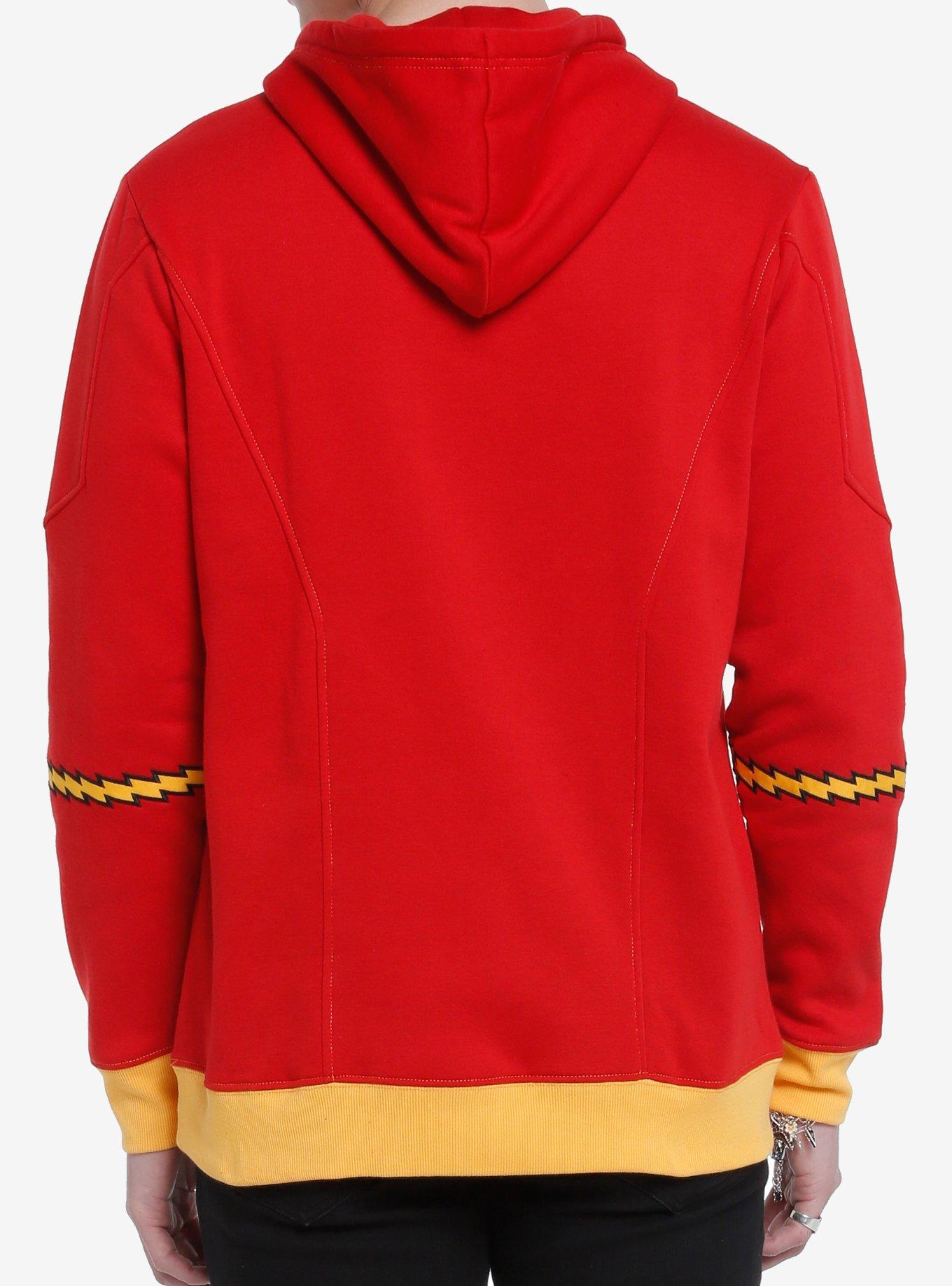 DC Comics The Flash Logo Cosplay Hoodie, RED, alternate