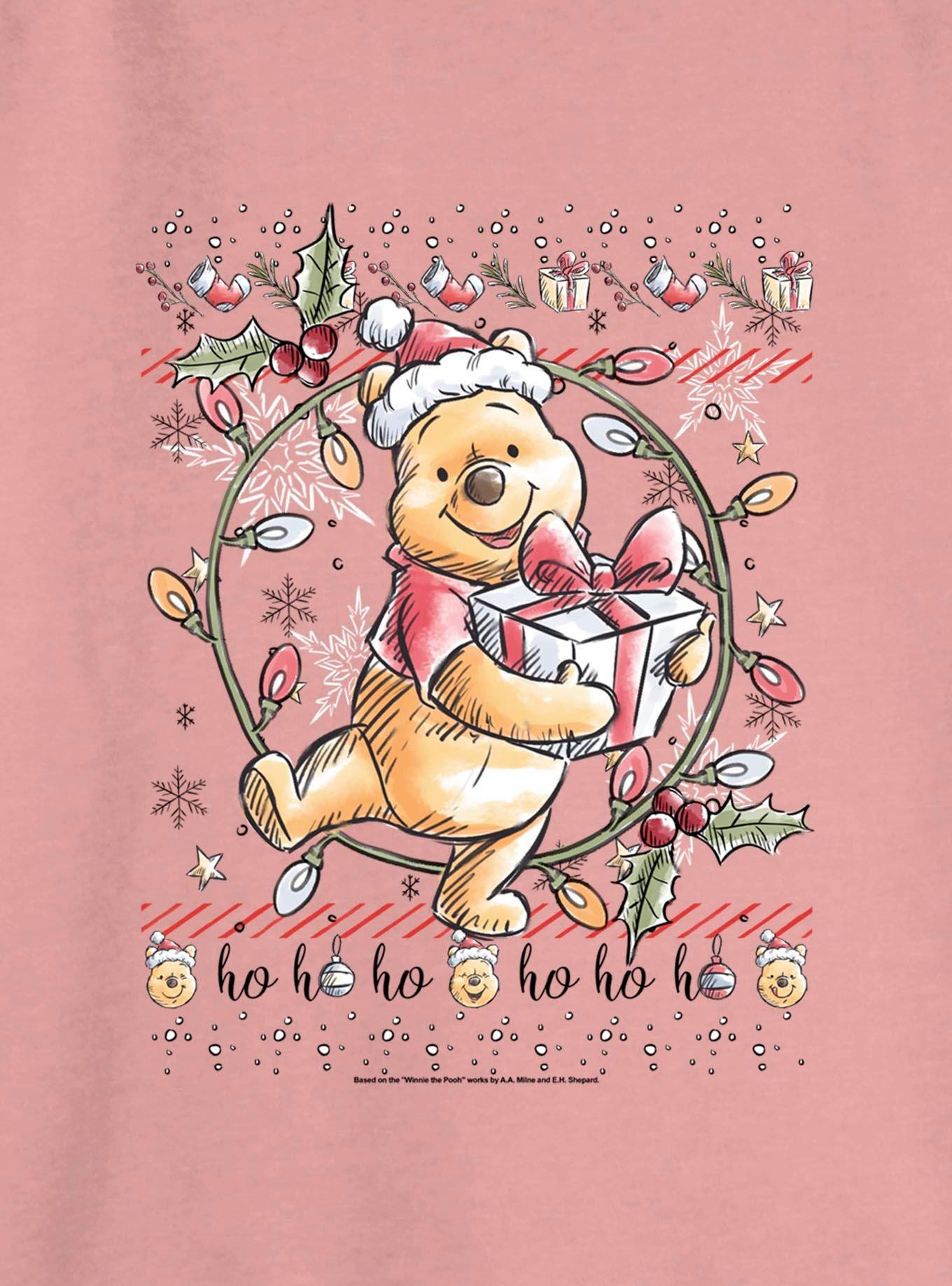 Disney Winnie The Pooh Christmas Bear Girls Slouchy Sweatshirt