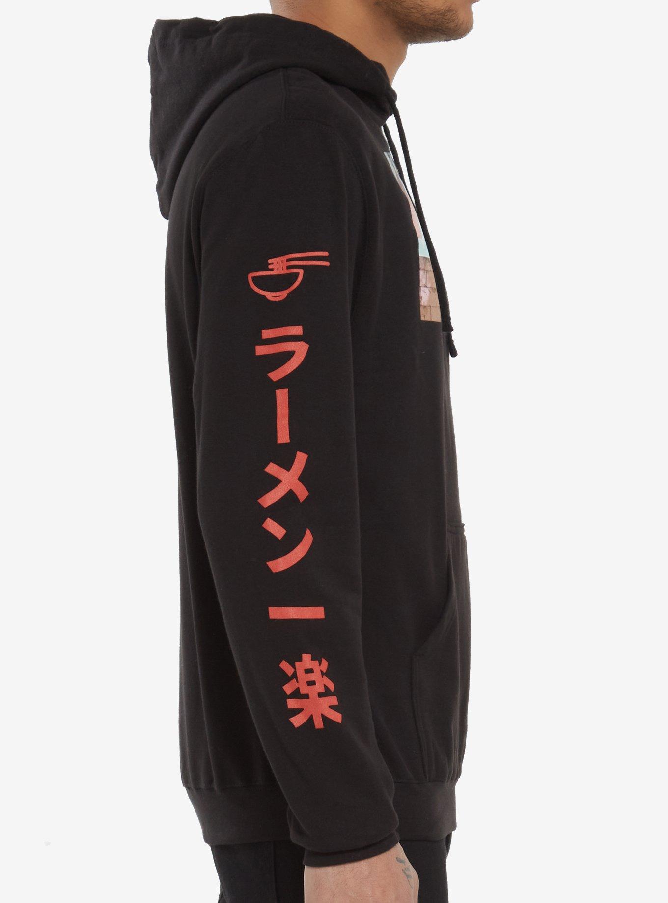 Naruto Shippuden Ichiraku Ramen Panel Hoodie, BLACK, alternate