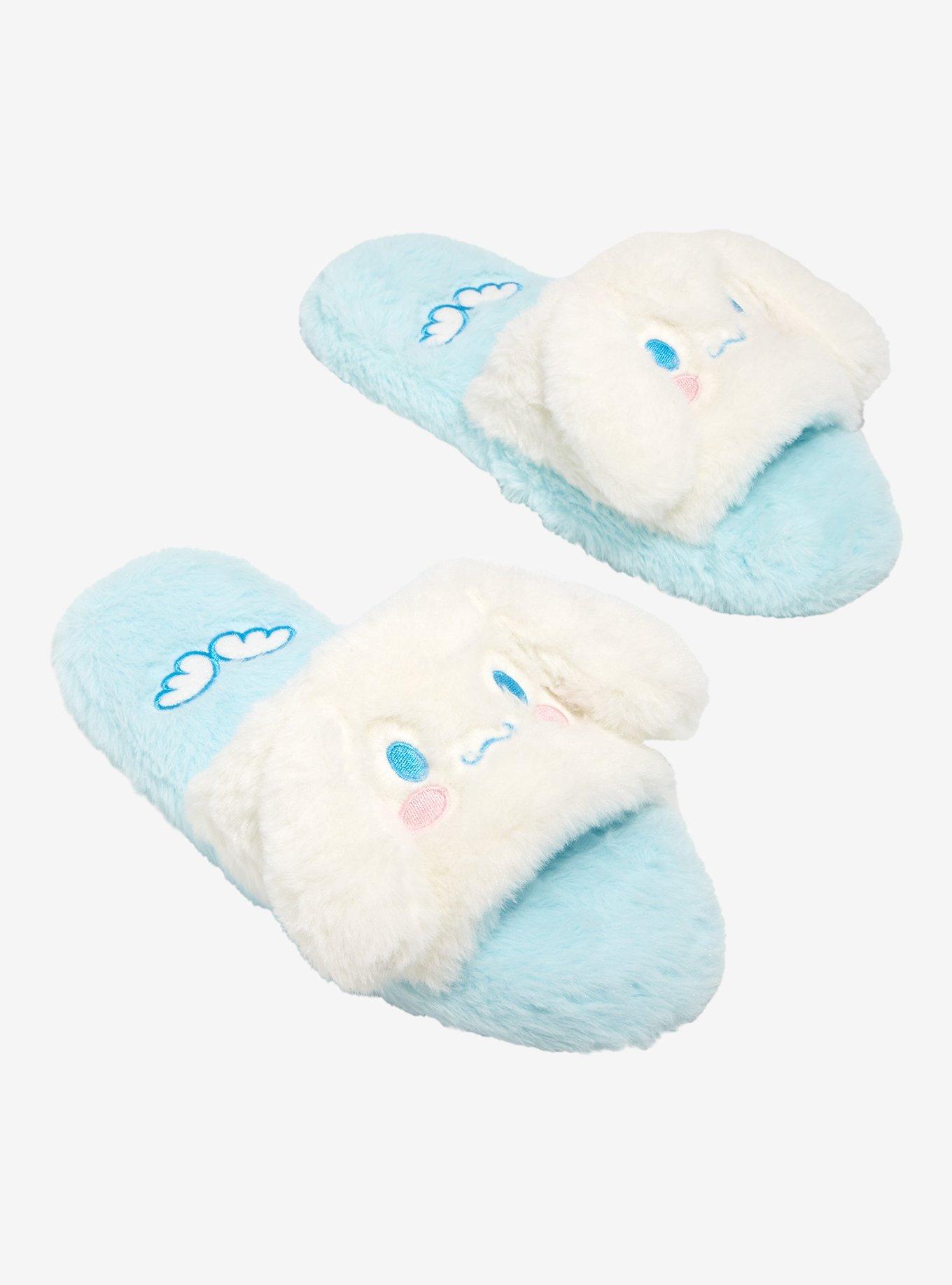 Cinnamoroll Plush Fuzzy Slippers, MULTI, alternate