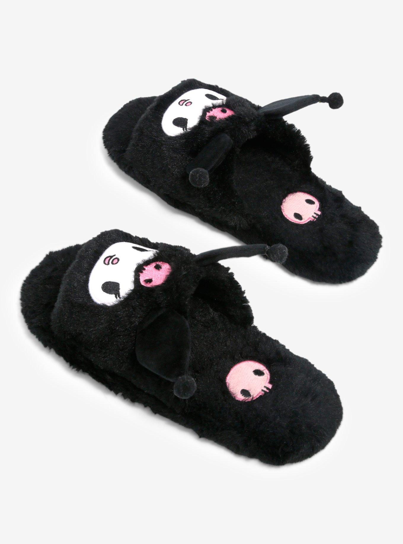 Kuromi 3D Ear Fuzzy Slippers, MULTI, alternate