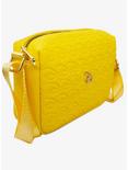 Disney Signature D Debossed Yellow Vegan Leather Crossbody Bag, , alternate