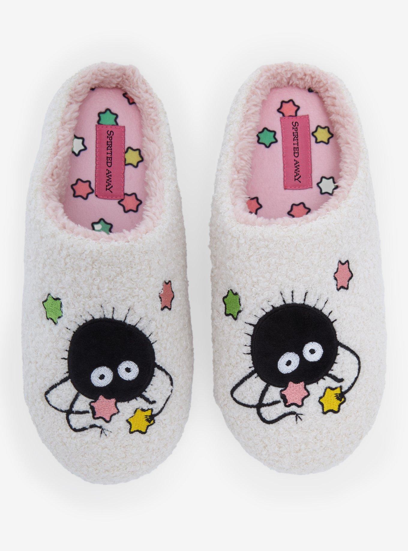 Studio Ghibli Spirited Away Soot Sprites Sherpa Plush Slippers, MULTI, alternate