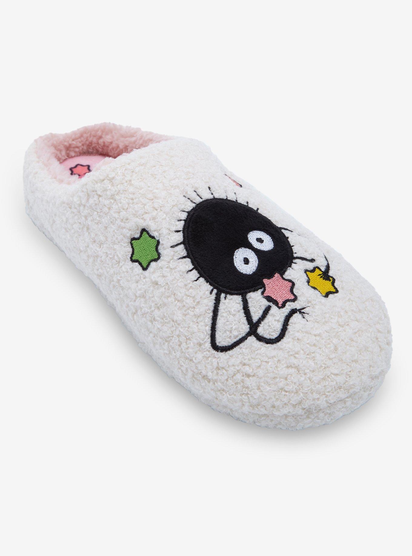 Studio Ghibli Spirited Away Soot Sprites Sherpa Plush Slippers, MULTI, alternate