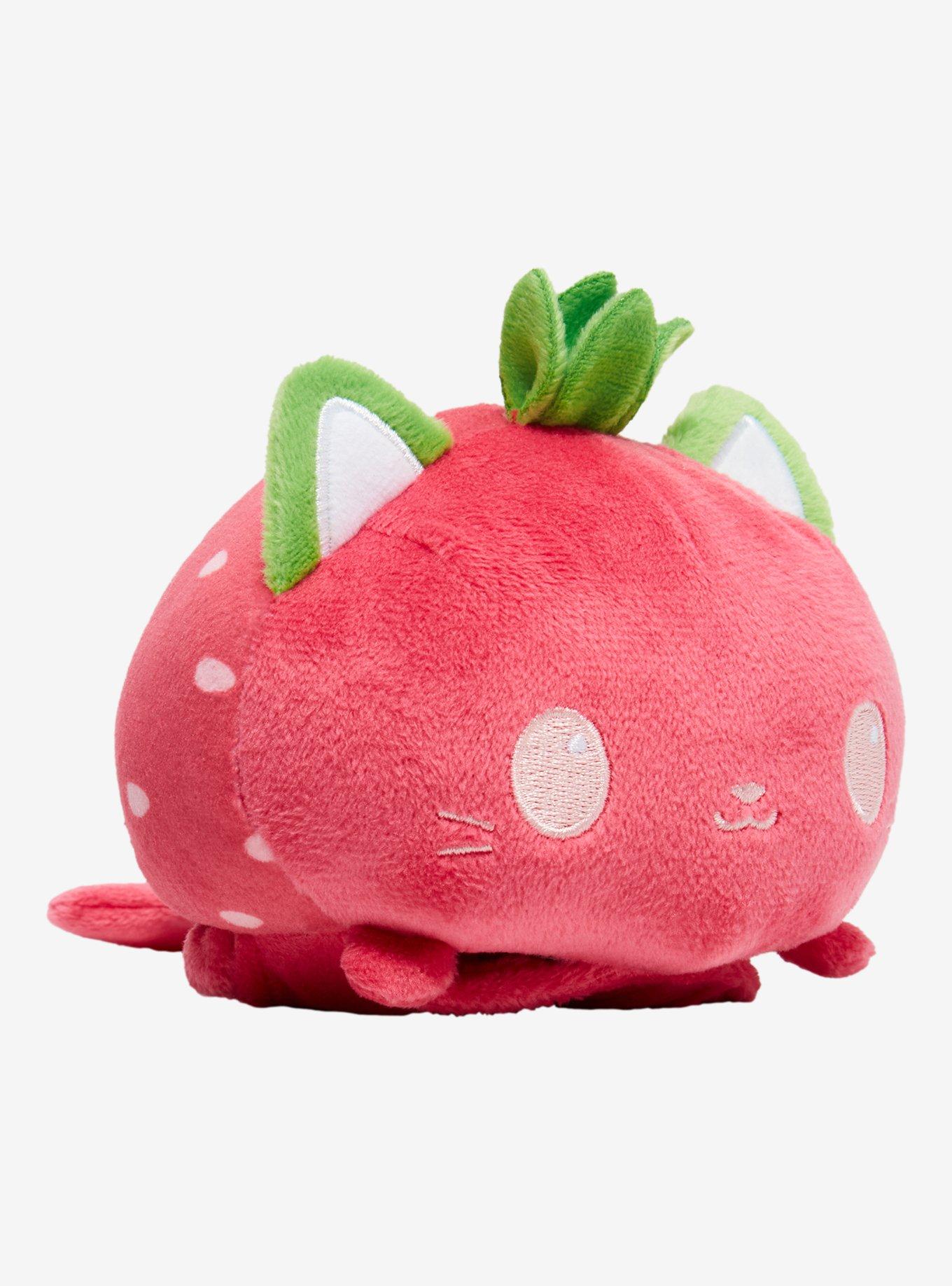 Strawberry Cat Plush Reusable Tote Bag