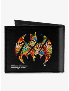 DC Comics Bat Signal Logos Stacked Canvas Bifold Wallet, , hi-res