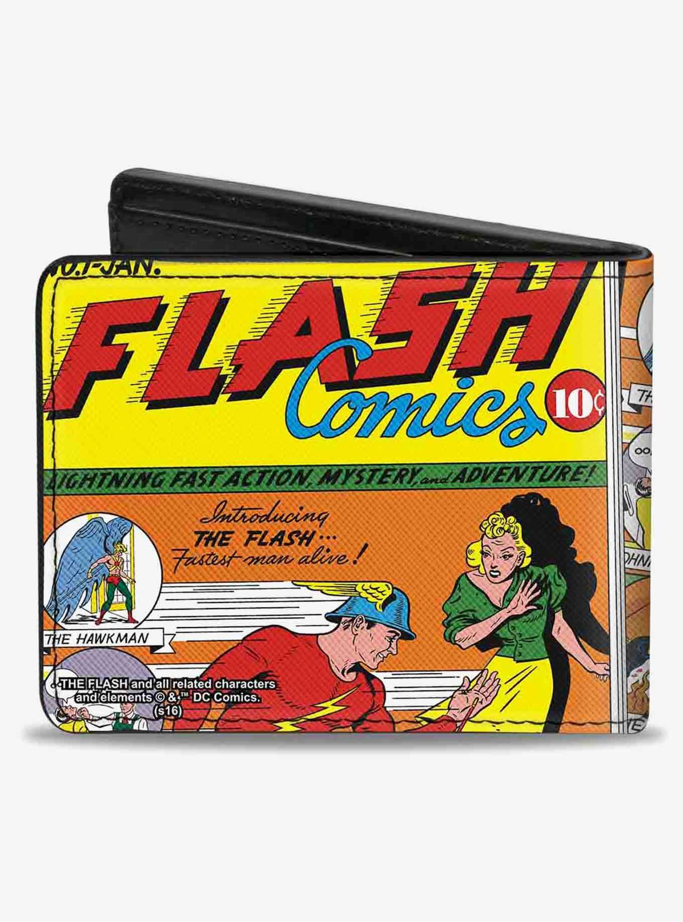 DC Comics Classic Flash Comics Issue 1 Introducing Flash Cover Pose Bifold Wallet, , hi-res