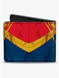 Marvel Captain Marvel Character Close Up Front and Back Bifold Wallet, , alternate